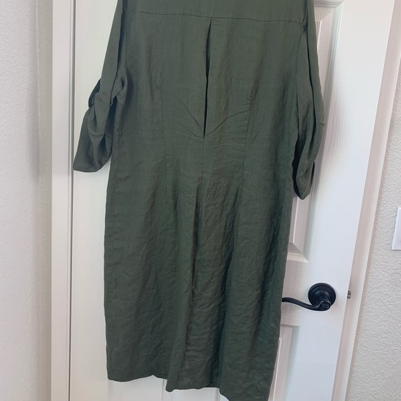 Address Maggy 100% linen dress in size 12, button down quarter sleeve - Picture 6 of 14